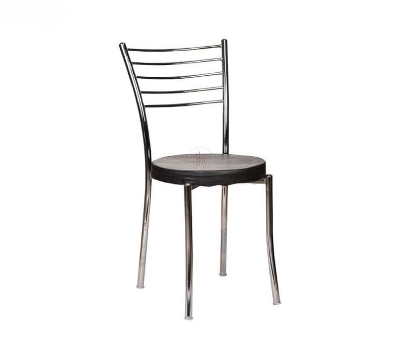 Image 6 for Hana Set of 2 Black PU Chrome Plated Visitor Chair
