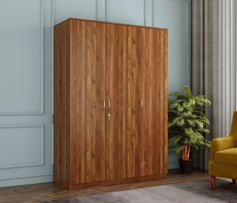Image 2 for Petronilla 3 Door Multi Utility Wardrobe (Columbian Walnut Finish)