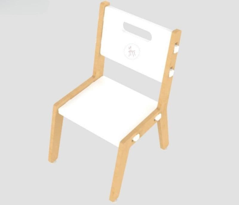 Image 5 for Thalia White Wooden Kids Guava Chair