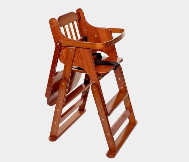 Image 3 for Carly Pine Wood Brown Kids High Chair