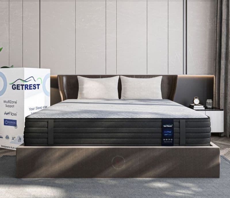 Emberly MultiZone Latex 5 layered Mattress with Biocrystal Stress Relief & Airflow Cooling