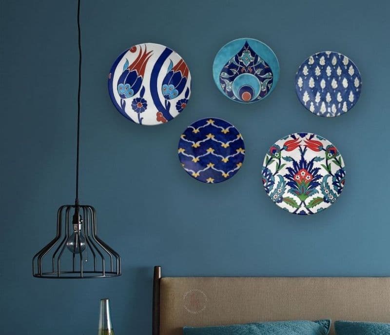 Violette World of Cobalt Decorative Wall Plates - Set of 5