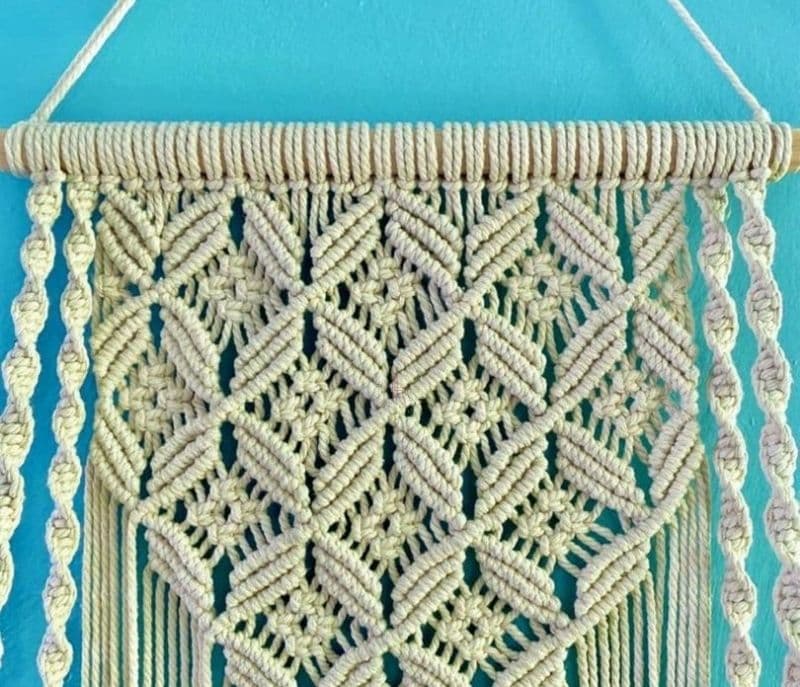 Image 3 for Elouise Handmade Macrame Decorative Wall Hanging and Dual Dowel