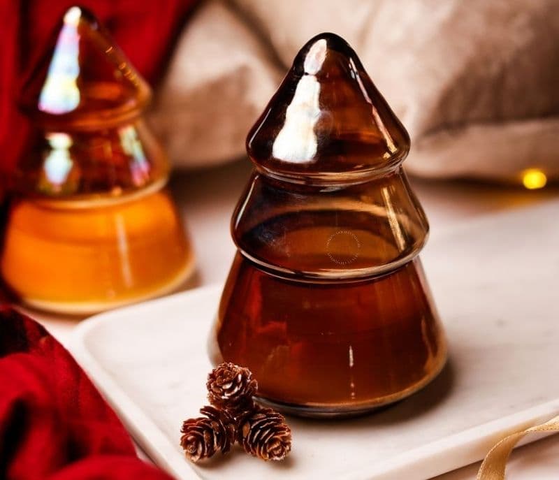 Eloise Forest Glass Tree Candle