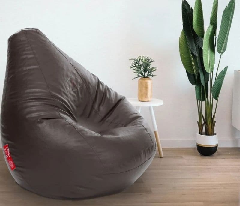 Rodeigo Leatherette Bean Bag Filled with Beans