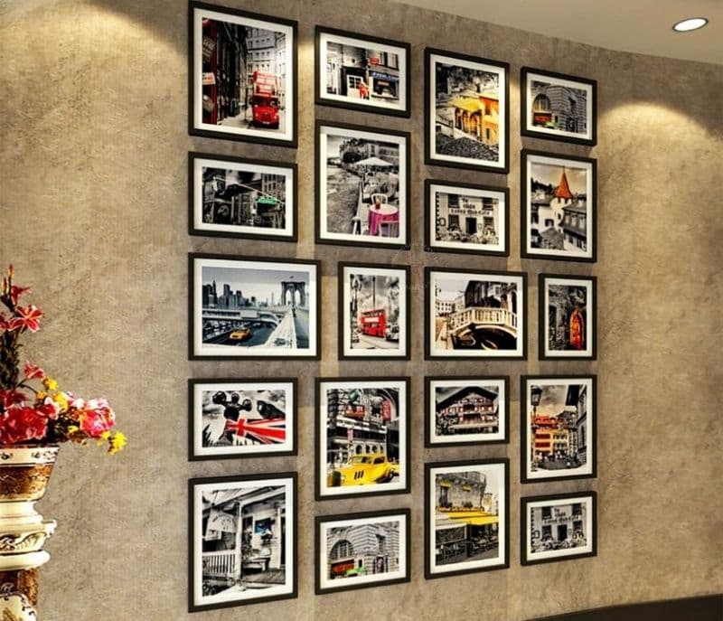 Aitana Black Set of 20 Wall Photo Frame