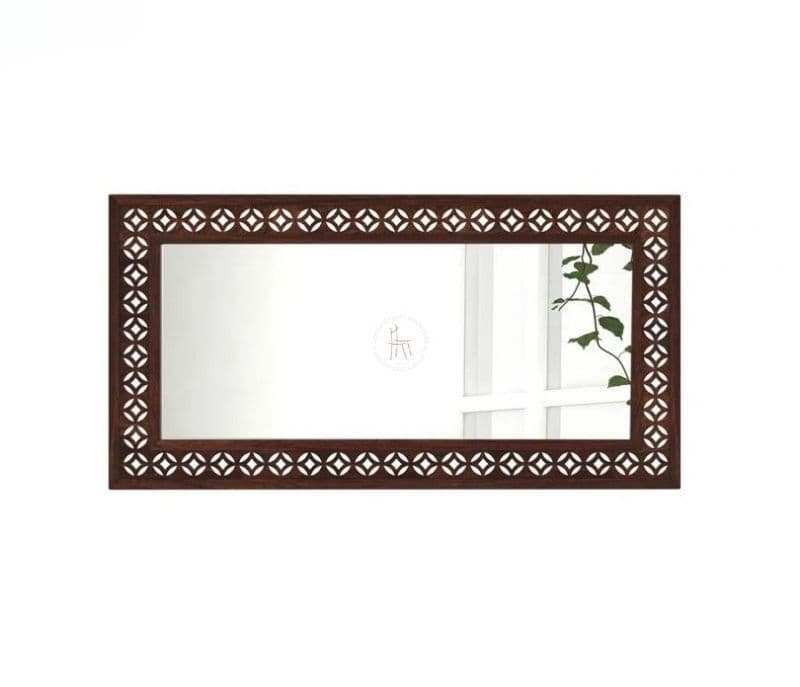 Image 3 for Khloe Rectangle Mirror With Frame (Walnut Finish)