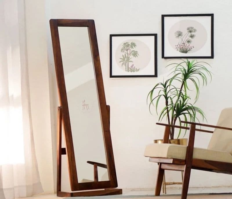 Image 3 for Miriam Full Length Dressing Mirror (Honey Finish)