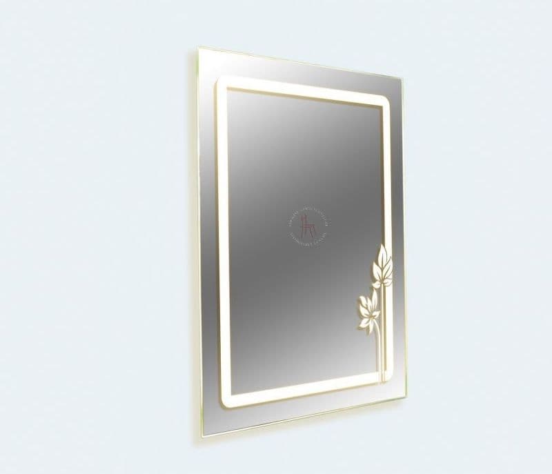 Image 4 for Rowan Silver Rectangular shaped LED Mirror with Triple Light