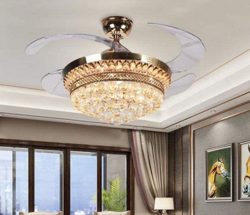 Cheyenne Auric Chandelier Fan With Three Colour Changing Lights