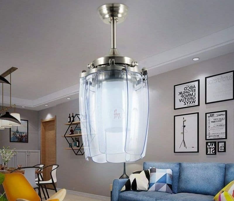 Image 2 for Love Daisy Chandelier Fan With Three Colour Changing Lights