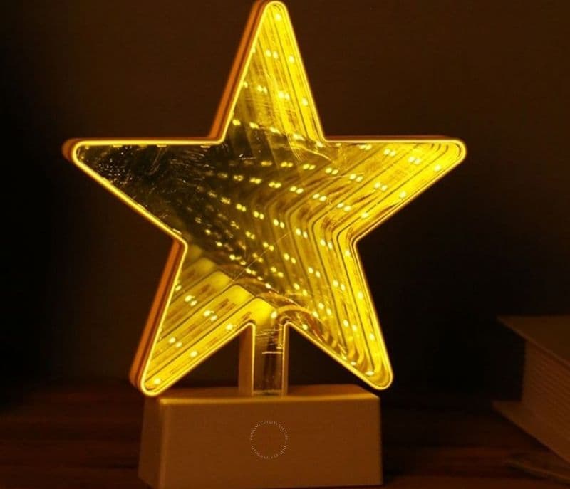 Alexandria Star Shaped LED Lighting with Mirror