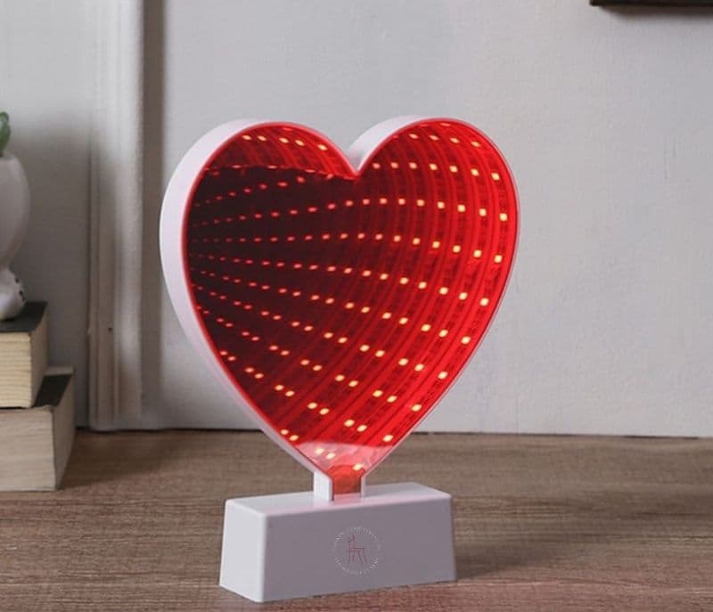 Image 2 for Cassidy Heart shaped LED Lighting with Rose Tinted Mirror