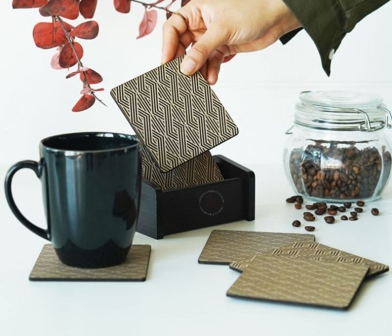 Image 2 for Robin  Zig Zag Wooden Coasters (Set of 6)