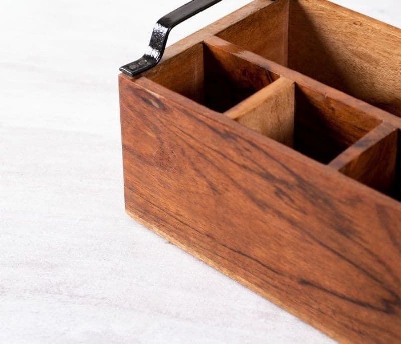 Image 3 for Meilani Holder with Black Handle 4 section Spoon Stand