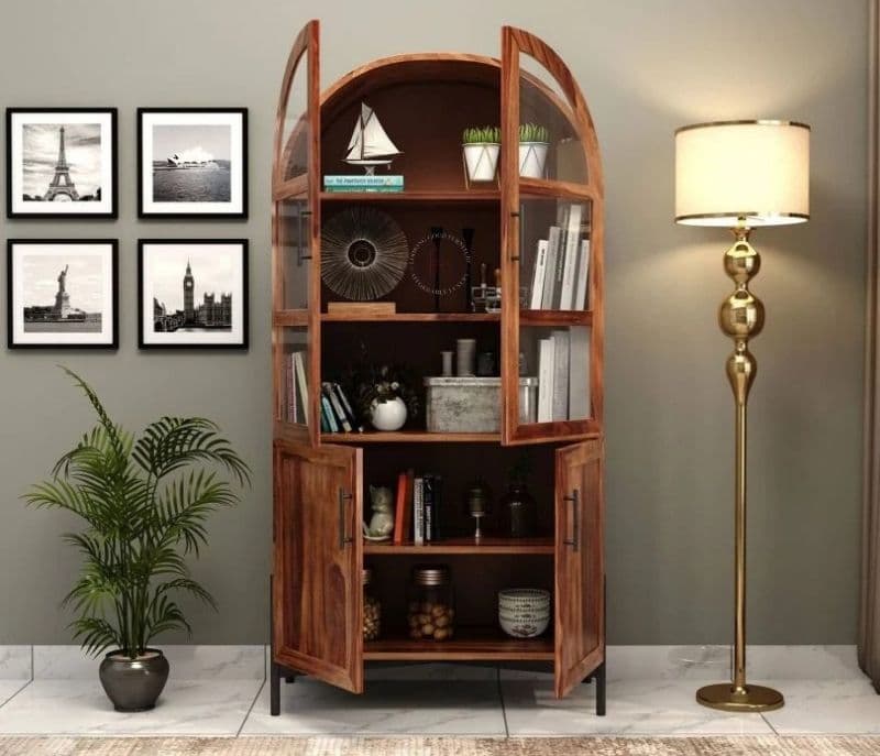 Image 3 for Dulce Sheesham Wood Bookshelf (Honey Finish)