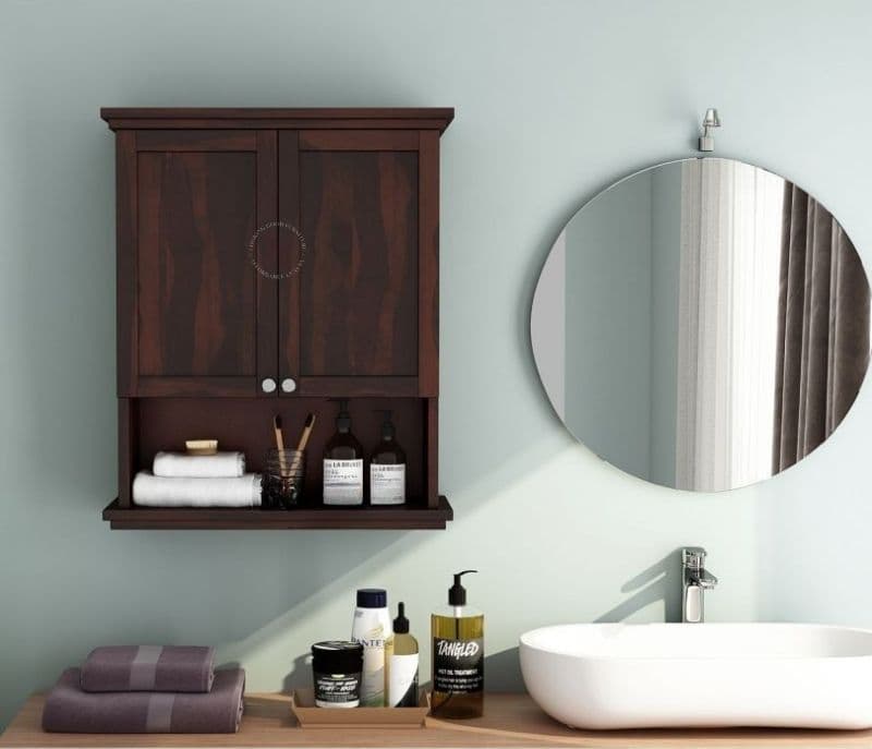 Lottie Bathroom Cabinet (Walnut Finish)
