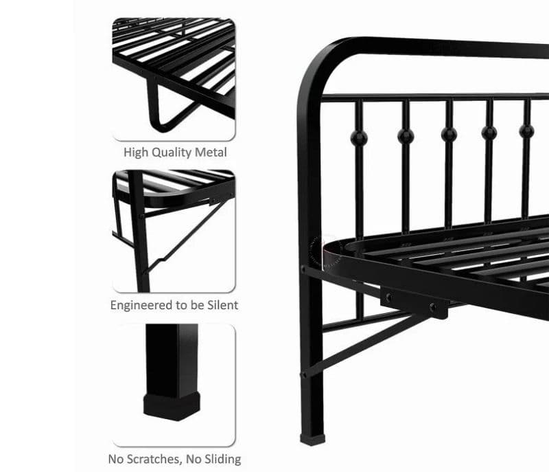 Image 5 for Mateo Folding Powder Coated Metal Queen Bed