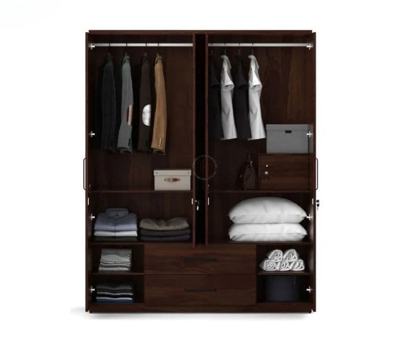 Image 5 for Tranquillo 4 Door Wardrobe (Exotic Teak Finish)