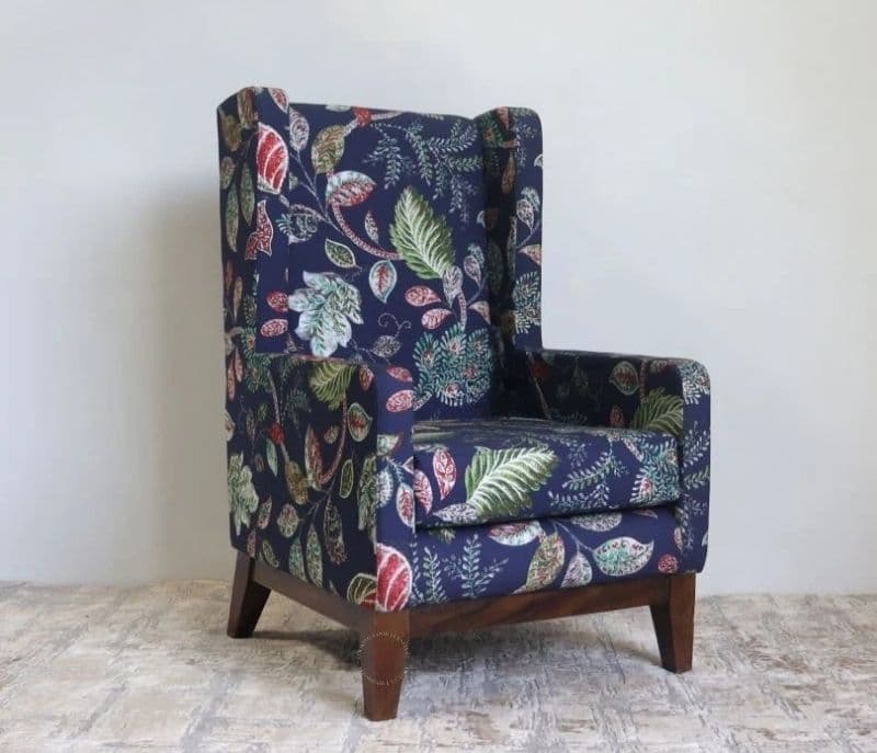 Image 6 for Sylvia Wingback Chair (Dusky Leaf)