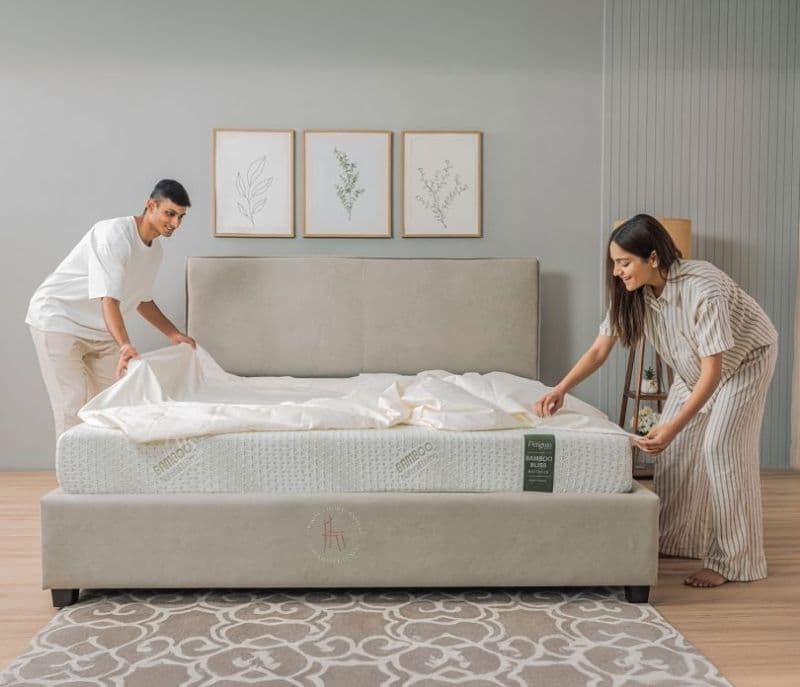 Image 2 for Estrella Bamboo Bliss Latex Mattress 10 Years Warranty Soft Feel Latex Pinhole Layer 7 Zone CNC-Cut Charcoal Infused HR Foam