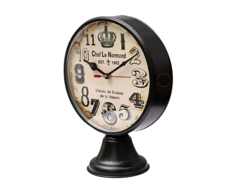 Image 3 for Daphne Roomattic 8 Inch Beautiful Vintage Metal Table Clock