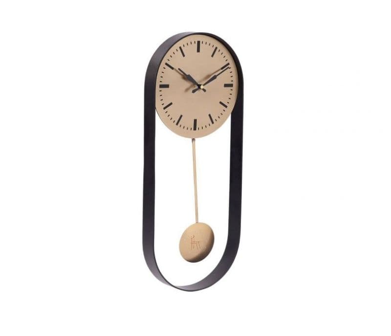 Image 3 for Celeste Pendulum Wall Clock with Black Frame