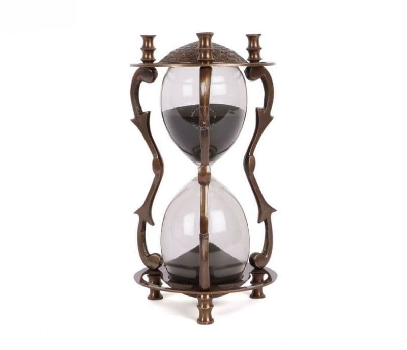 Image 5 for Mackenzie Black Sand Timer With Twigs Pillar