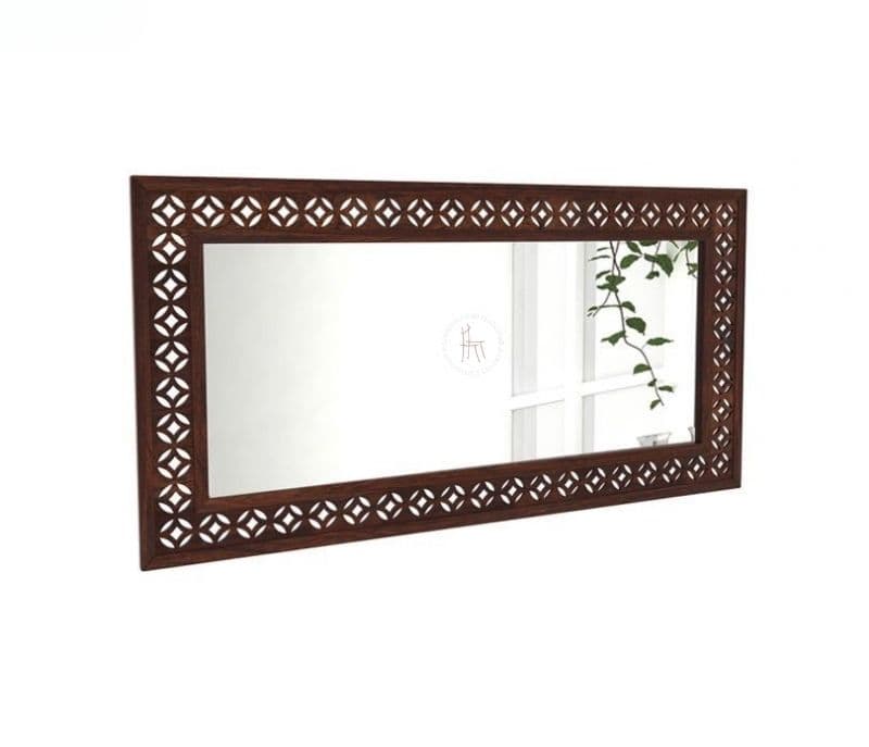 Image 2 for Khloe Rectangle Mirror With Frame (Walnut Finish)