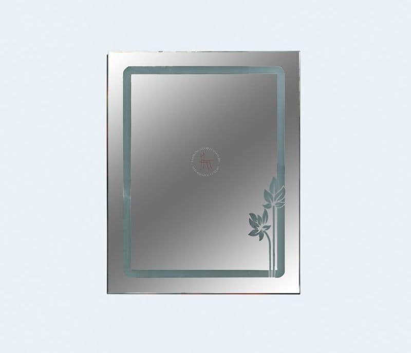 Image 3 for Rowan Silver Rectangular shaped LED Mirror with Triple Light