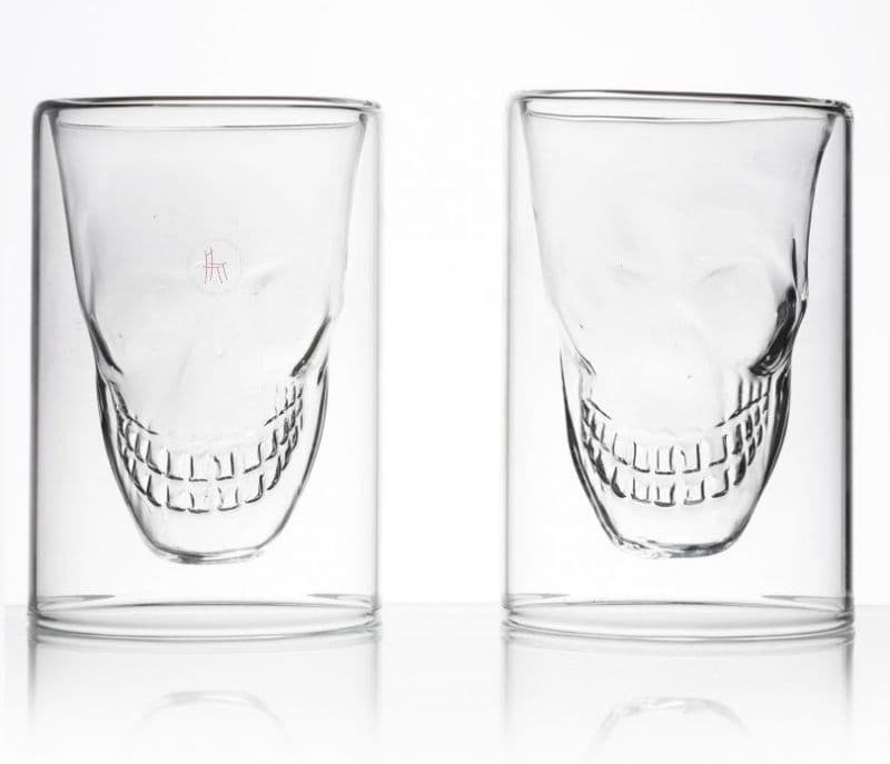 Image 4 for Brielle Double Wall Skull Whiskey Glasses 1 Piece 75 ML