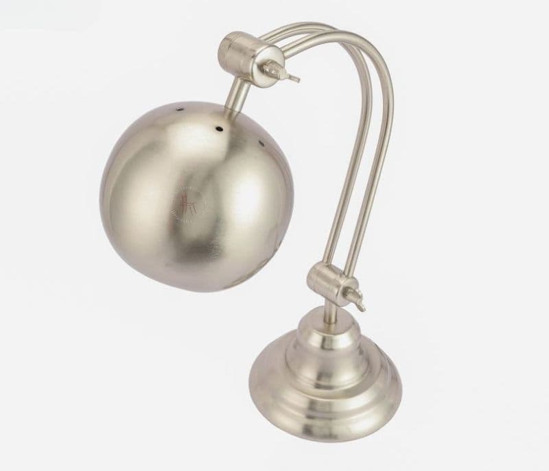 Image 3 for Campbell Silver Pewter Finish Globe Poulsen Double Adjustable Lamp