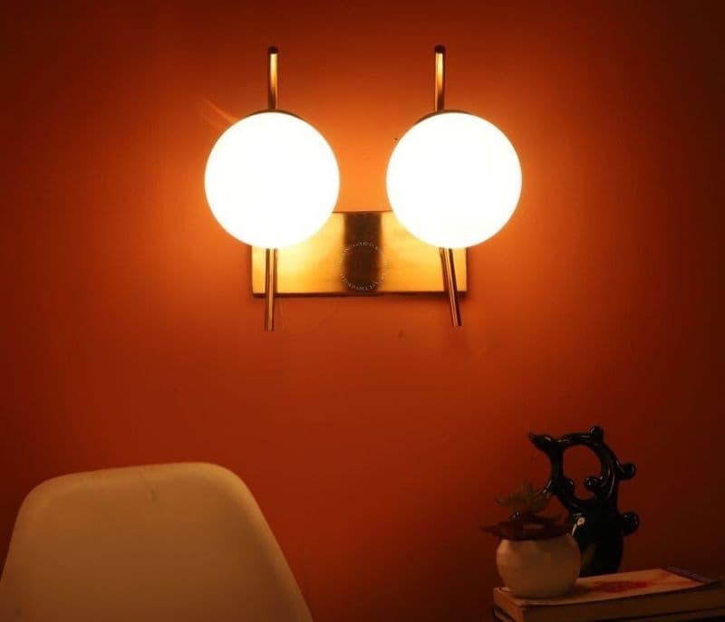Winter Gold Iron Wall Light Without Bulb
