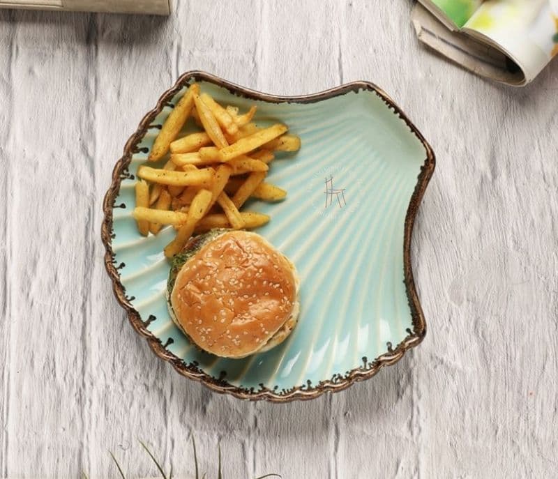 Sea Shell Tranquil Ceramic Serving Platter