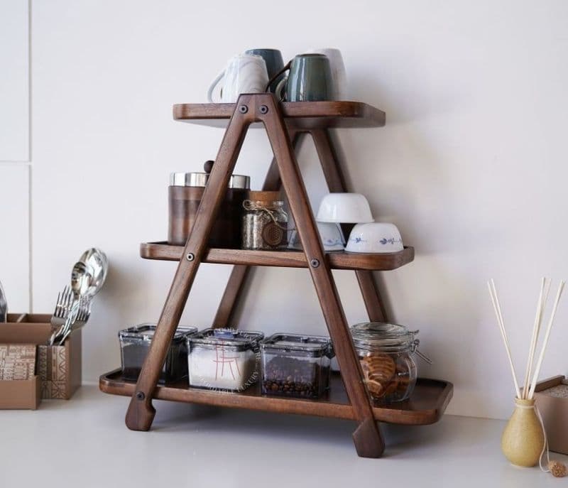 Image 4 for Kiara 3 Tier Solid Wood Kitchen Rack