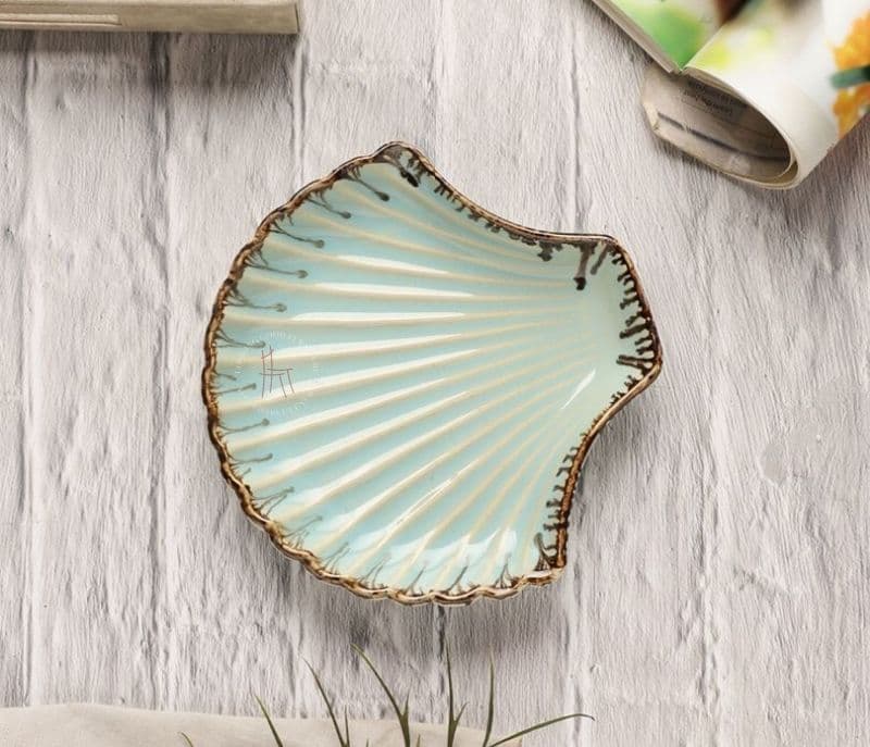 Image 6 for Sea Shell Tranquil Ceramic Serving Platter