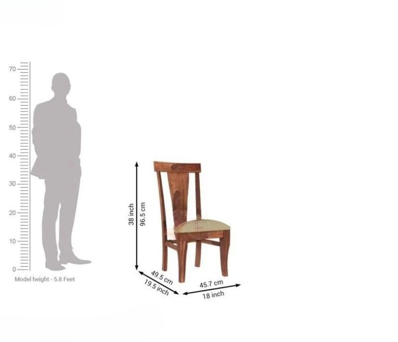 Image 5 for Malka Dining Chair With Fabric (Honey Finish)