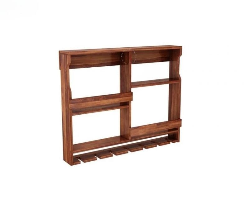 Image 4 for Saanvi Wall Mount Multipurpose Rack (Honey Finish)
