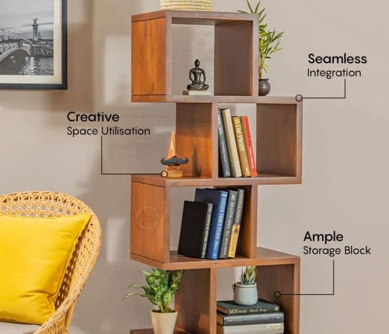 Image 3 for Samara heesham Wood Ladder Book Shelf (Honey Finish)