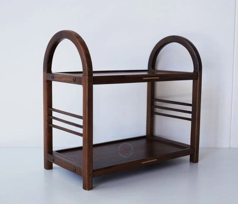 Image 8 for Solana Solid Wood Kitchen Rack (Teak Finish)