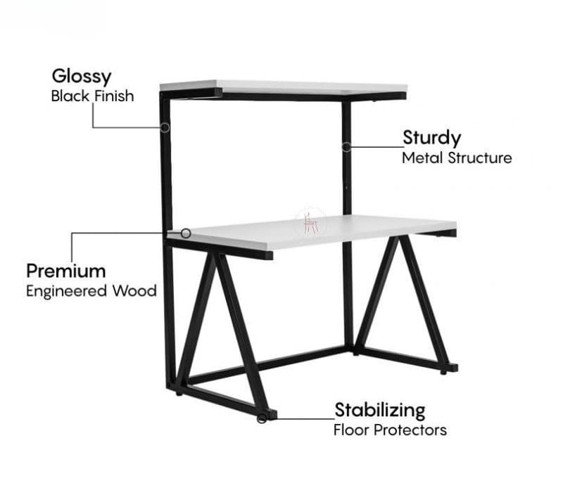 Image 6 for Leilany Engineered Wood Microwave Stand With 2 Tier Kitchen Organizer Storage
