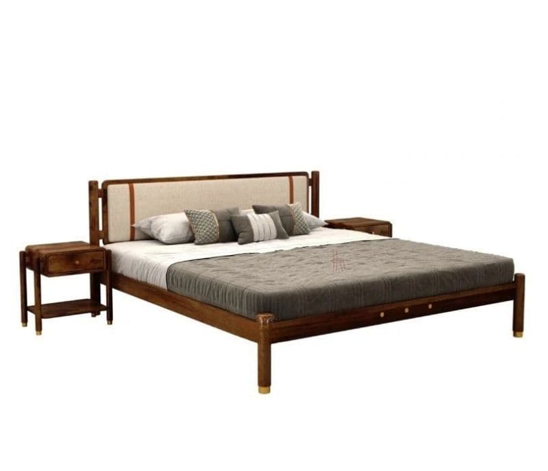 Image 5 for Domitilla Bed Without Storage (Teak Finish)