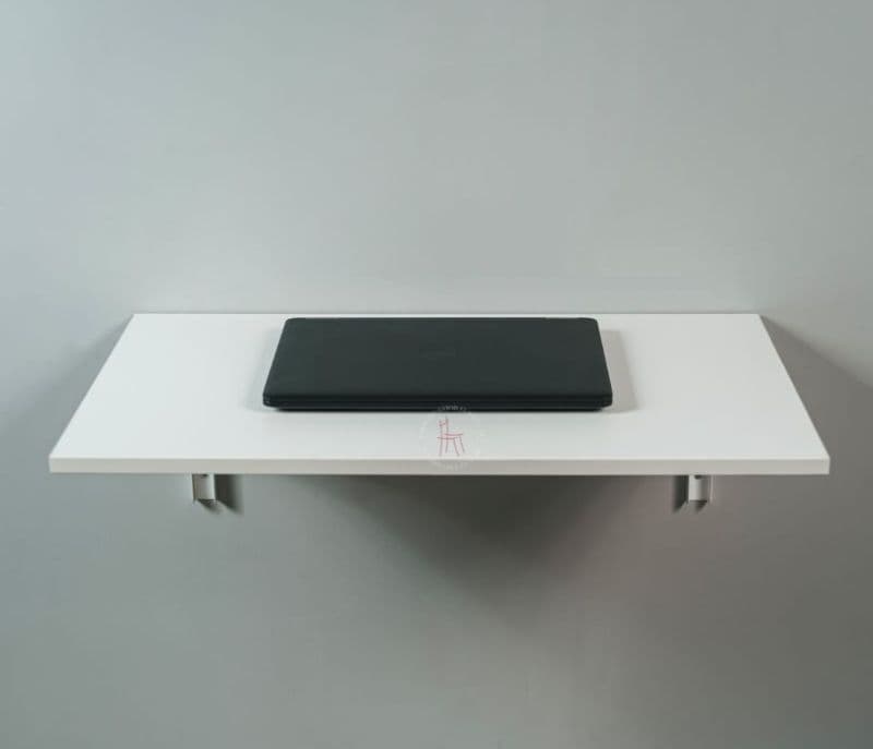 Image 6 for Elyse Wall Mounted Engineered Wood Study Table (Frosty White Finish)