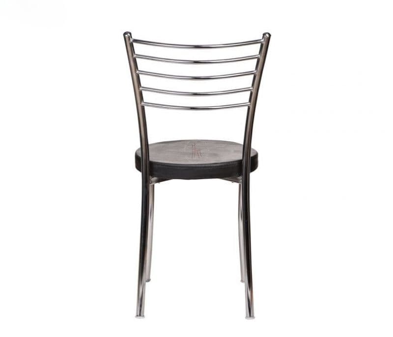 Image 4 for Hana Set of 2 Black PU Chrome Plated Visitor Chair