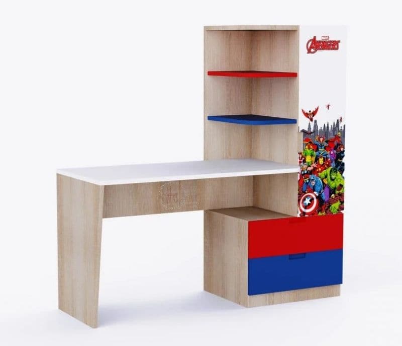 Image 3 for Shelby Finished Mr Practical Avengers Study Table with Cabinet and Drawers