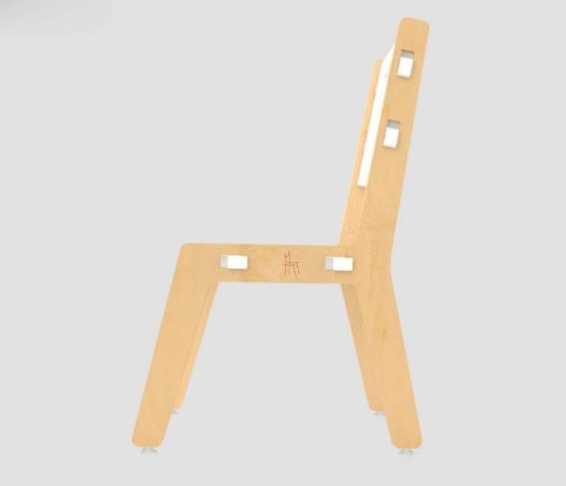 Image 3 for Thalia White Wooden Kids Guava Chair