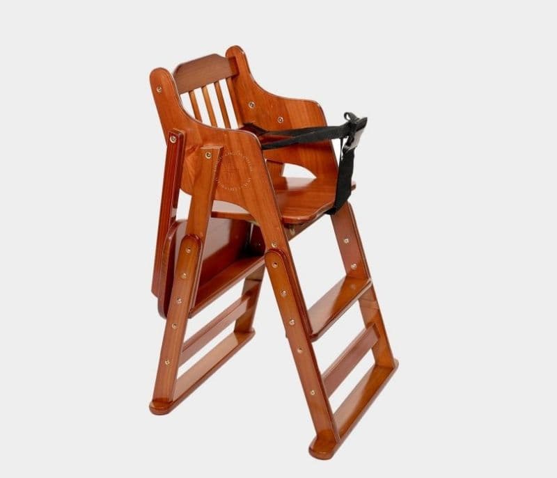 Image 2 for Carly Pine Wood Brown Kids High Chair