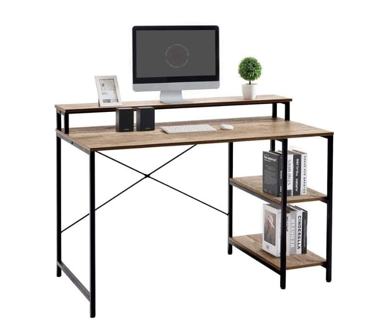 Image 3 for Kennedi Genesis Home Computer Desk with Simple Shelves