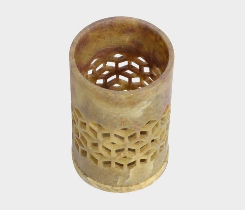 Image 3 for Angie Handcarved Soap Stone Marble Tea Light Holder