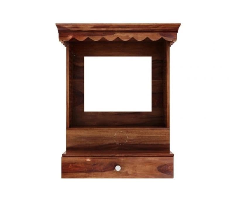 Image 4 for Athena Wooden Mandir for Home (Honey Finish)